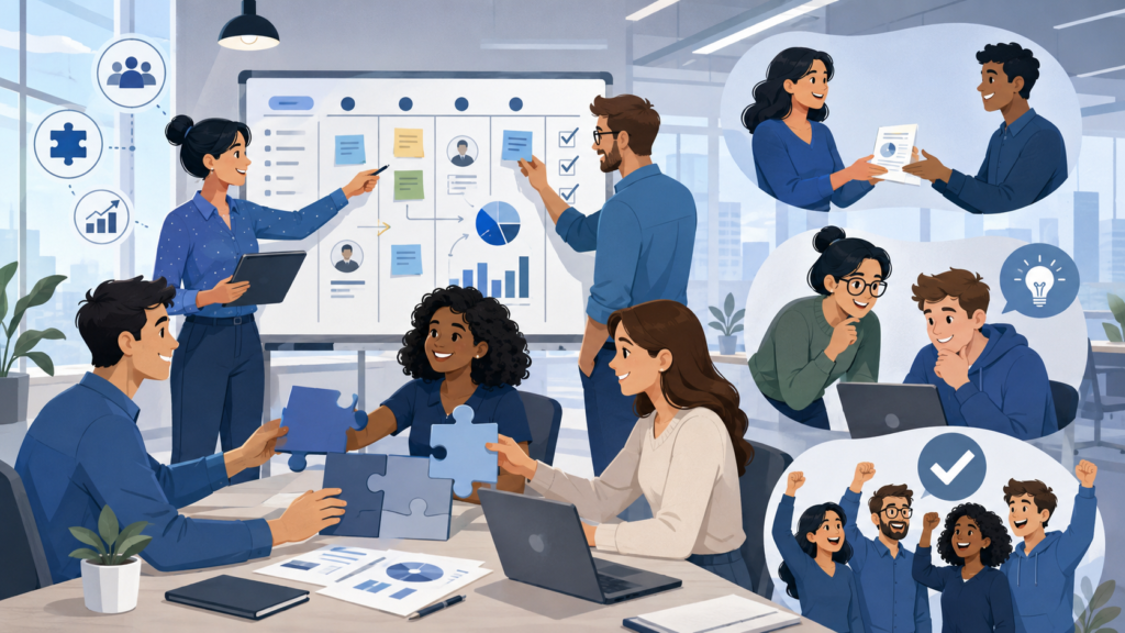 trabalho em projetos